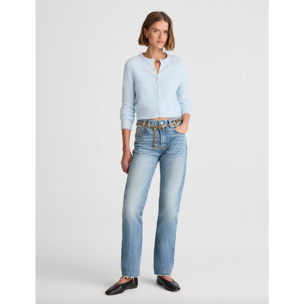 Madewell Alexa Chung Franny Straight Jean Oakwick Wash Blue Rigid US 23 NWT